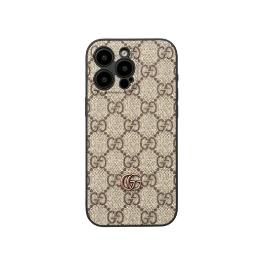 Luxury Monogram Gucci Case with Camera Lens Protection for iPhone 12-18