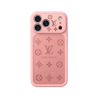 Frosted Lens-Protect Monogram Case for iPhone 16-18 Pro & Pro Max