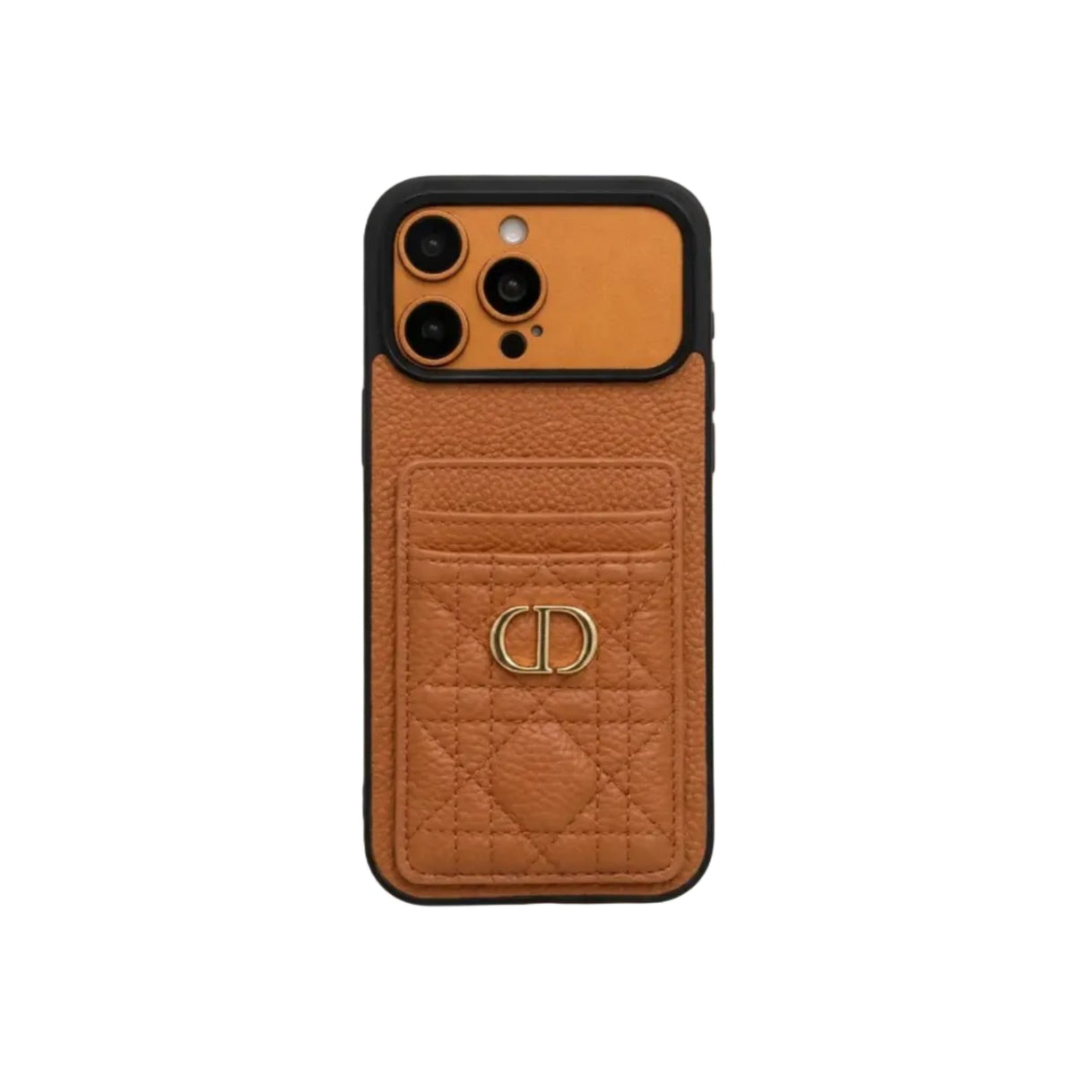 Luxury Quilted Leather Card Holder Case for iPhone 12-18