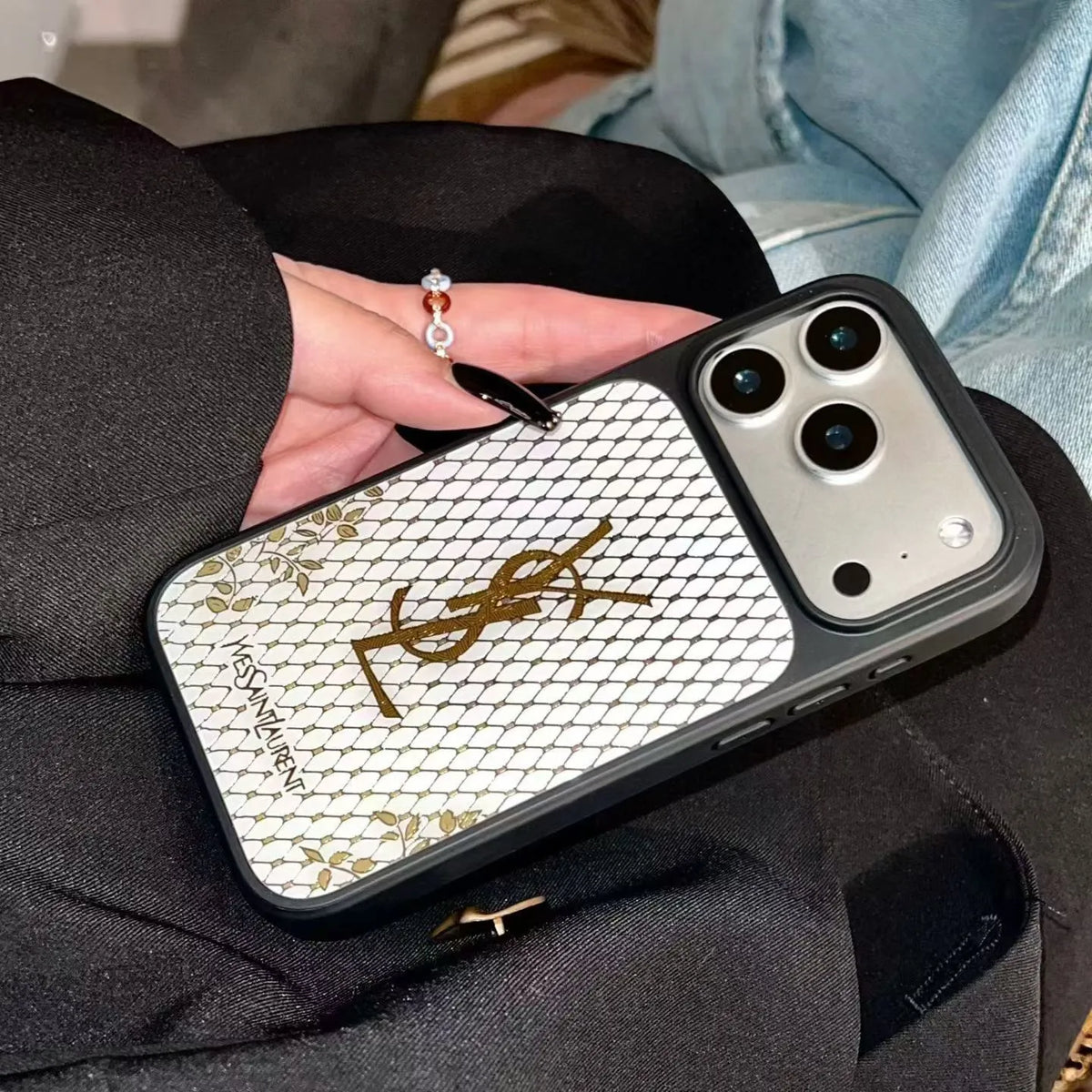 Luxury Gilded Style Phone Case for iPhone 14-18 Pro & Pro Max