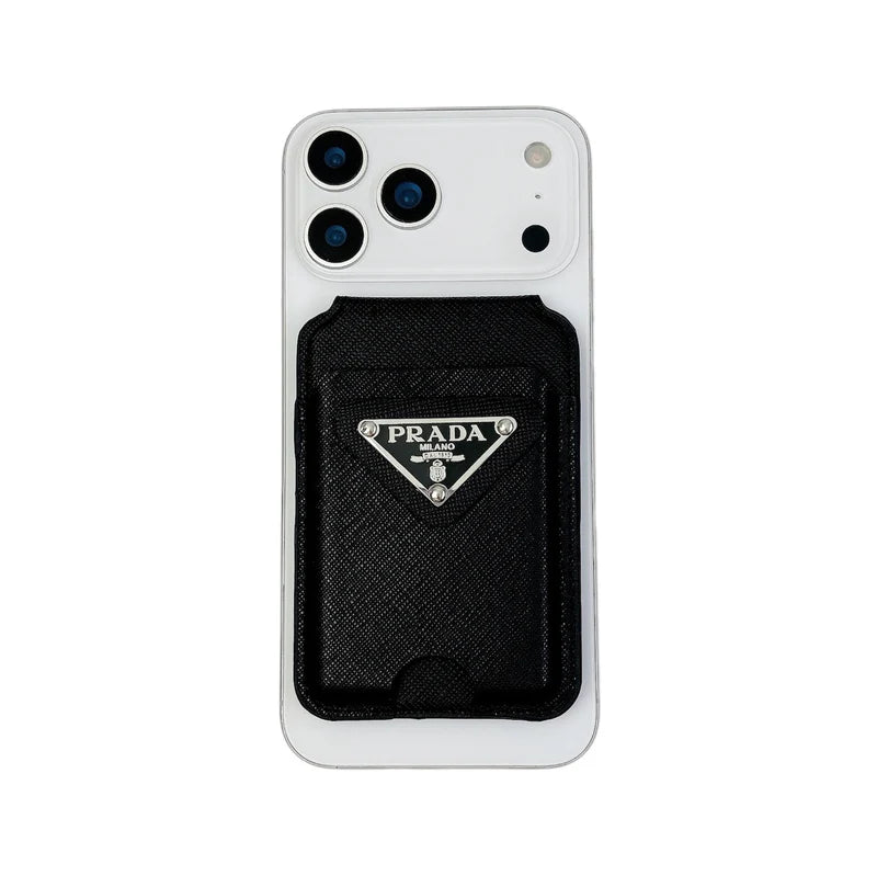 Magnetic Leather Wallet Stand with Card Slot for MagSafe