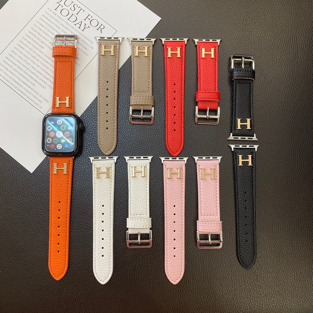 Genuine Pattern Leather Apple Watch Strap Roxy New