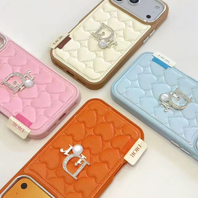 Luxury DR Case With Heart Logo For iPhone 12-18 Pro & Pro Max