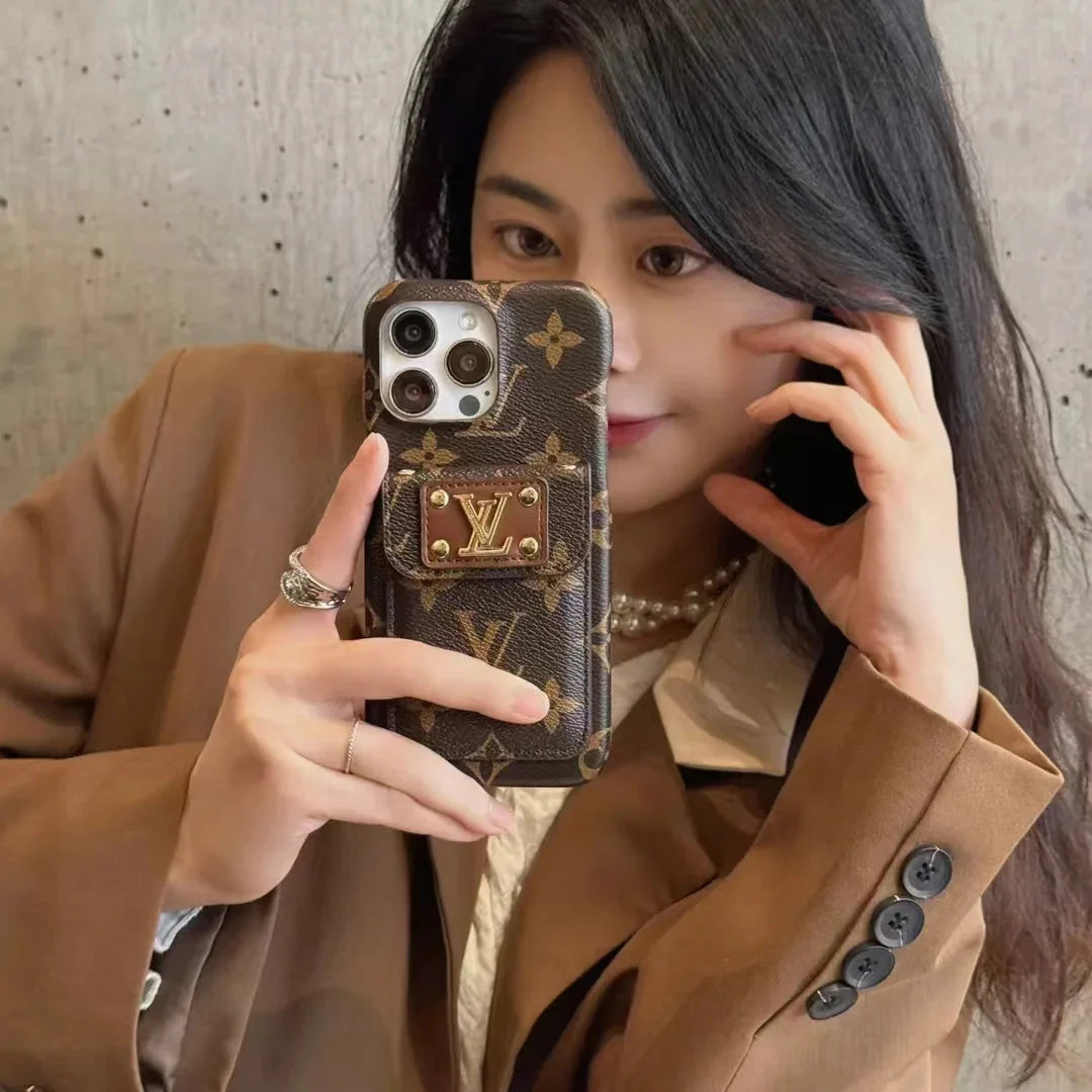 Monogram Canvas Back Card Holder Classic Ophidia Leather iPhone Case Roxy New 2