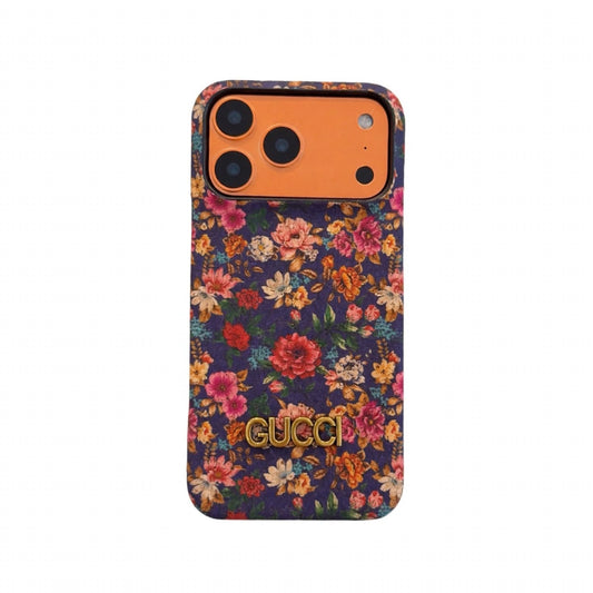 Luxury Gucci Floral Phone Case for iPhone 13-18 Pro & Pro Max