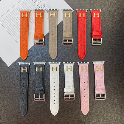 Genuine Pattern Leather Apple Watch Strap Roxy New