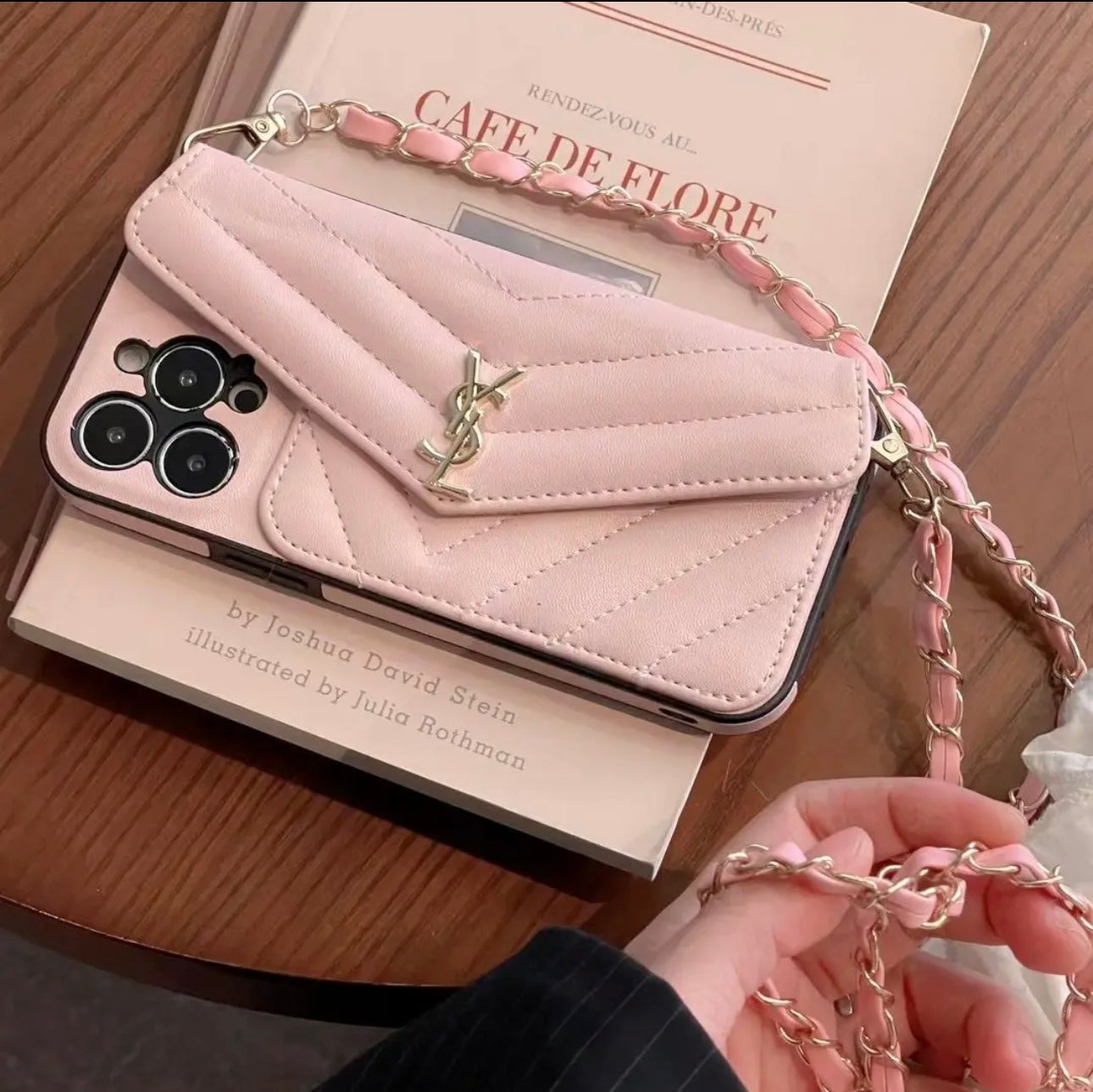 YSL Luxurious iPhone Case（With chain） theroxymob