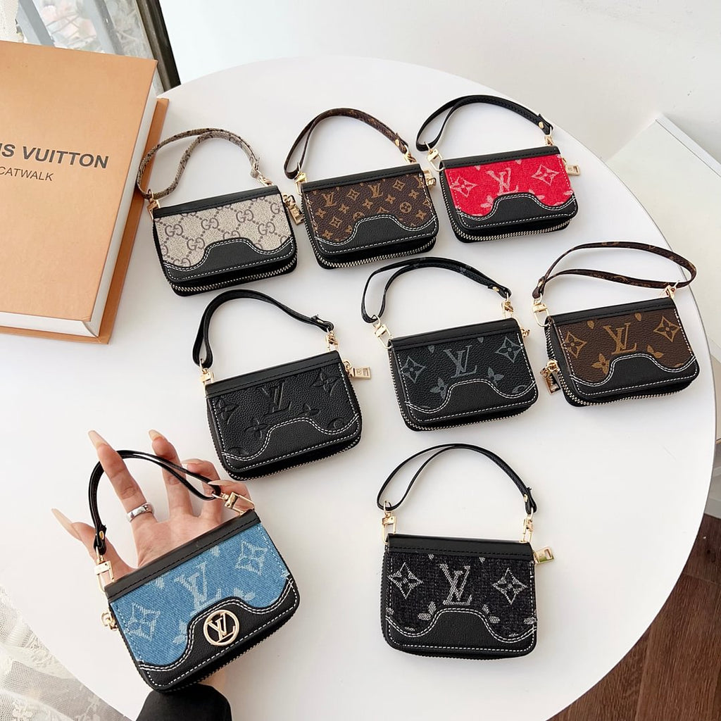 Mini Handbag Zip Wallet Gucci Card Holder Leather Coin Purse Roxy New