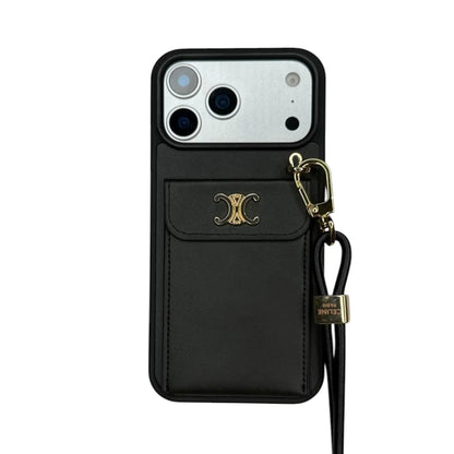 Classic Celine iPhone Case Single Crossbody Black for iPhone 12-18 Pro & Pro Max