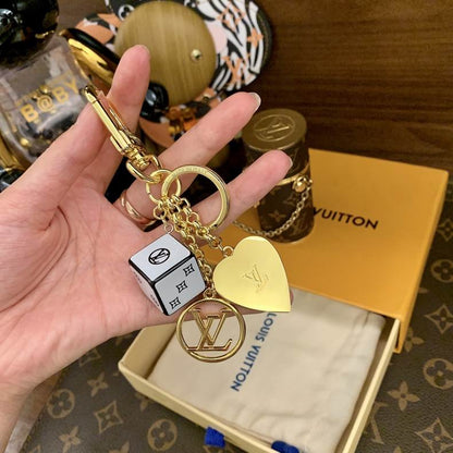 Luxury Designer Key Chain Fortune Cube Bag Charm