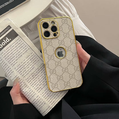 High Quality Electroplated Frame Ophidia  Leather Apple iPhone Case Roxy New 2
