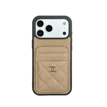 CHN Leather Pocket Case with Metal CC Badge
