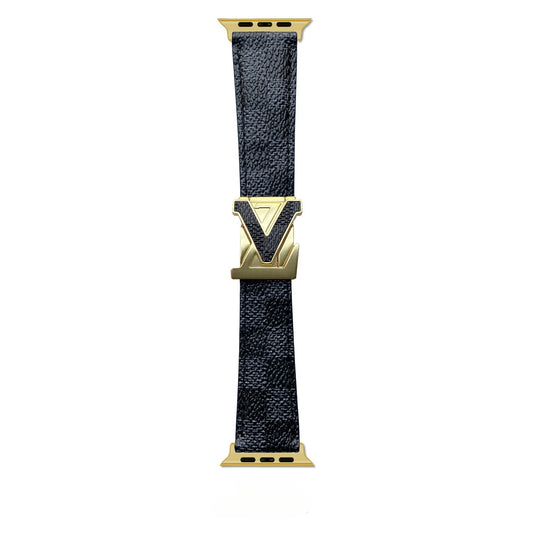 LEATHER CANVAS LUXURY APPLE WATCH STRAP Roxy New 2