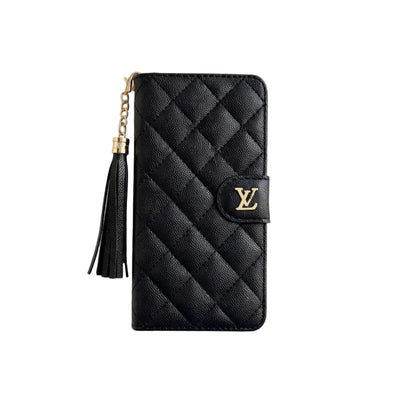 Premium Louis Vuitton Leather Wallet Leather Crossbody Bag For iPhone Case 12-18 Pro & Pro Max