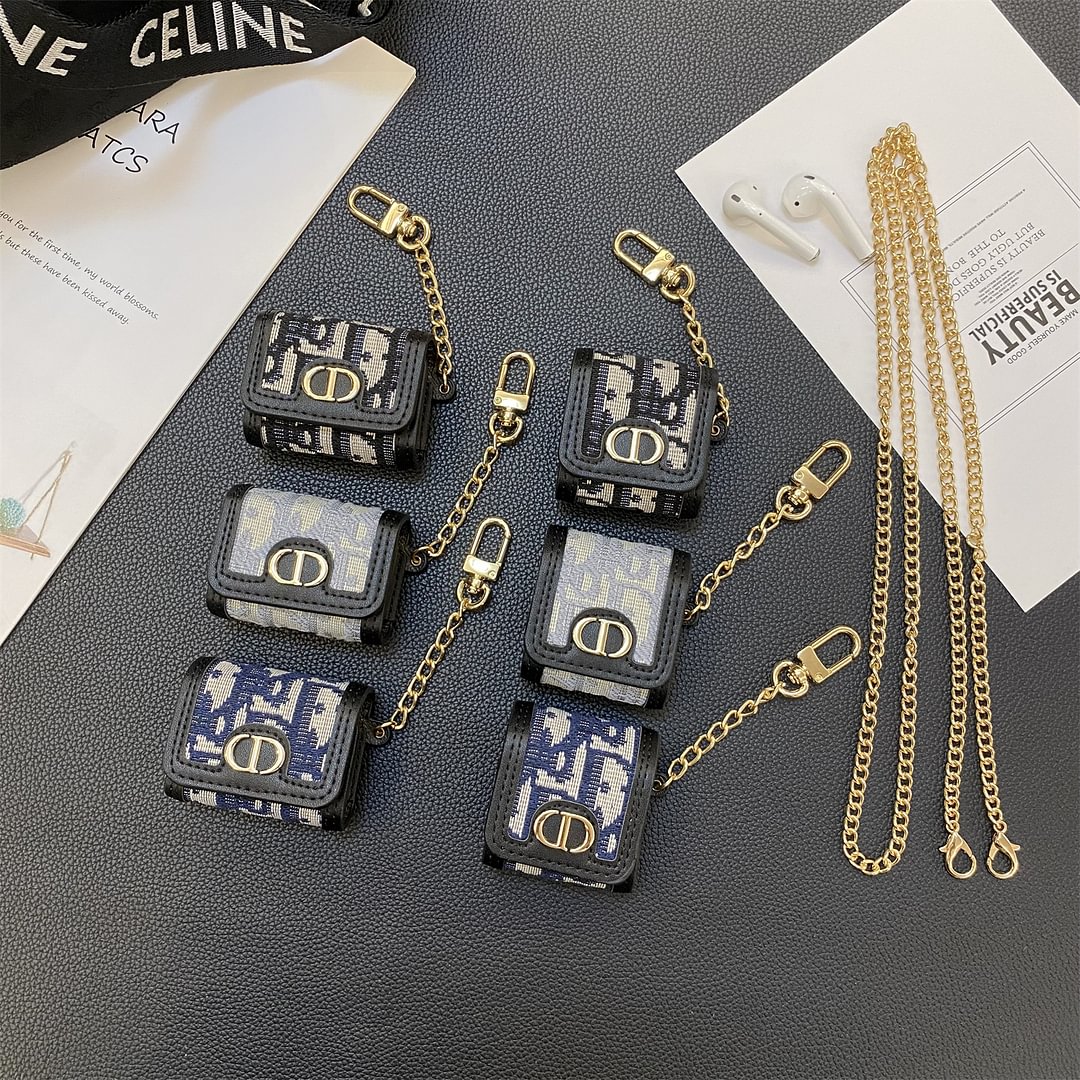 Fabric luxury handle leather Apple AirPods case Roxy New