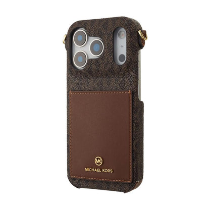 Luxury MK Wrap Case Pocket with Strap for iPhone 13-18 Pro & Pro Max