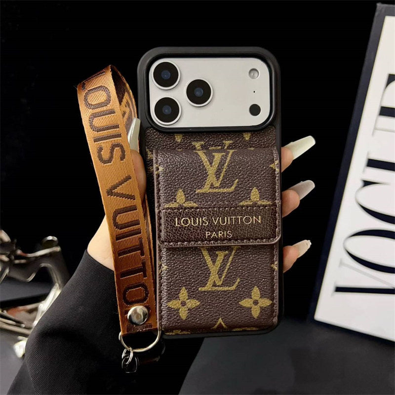 Louis Vuitton Phone case  with card slot for iPhone 17/ 16 / 15 / 14