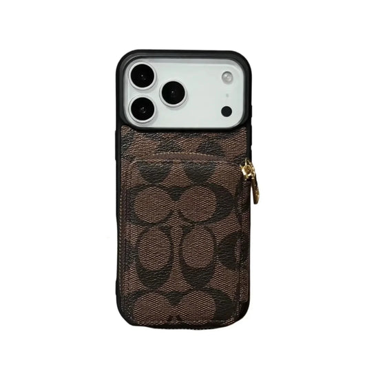 Luxury Leather Phone Case with Card Holder For iPhone 12-18 Series