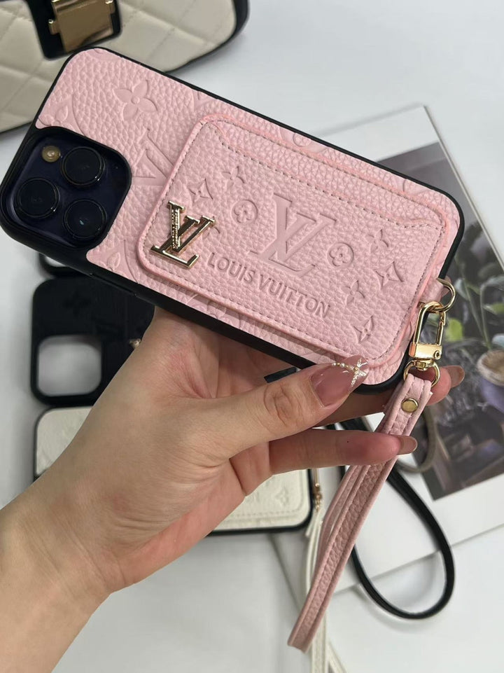 Luxe Card Holder Strap Case – Inspired Elegance for iPhone theroxymob