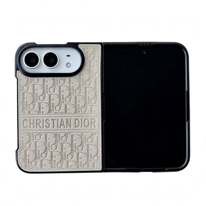 Luxury Dior Oblique Embossed iPhone Duo Case - Foldable Cover