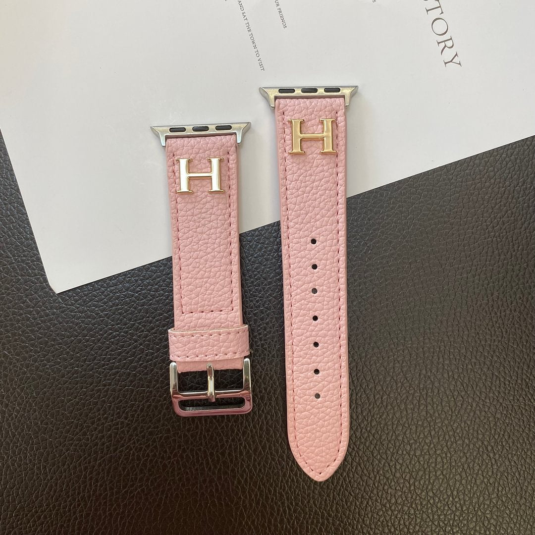 Genuine Pattern Leather Apple Watch Strap Roxy New