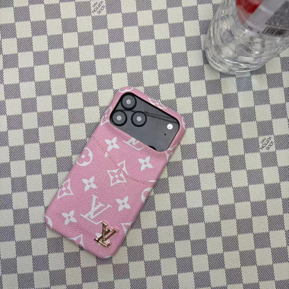 Leather Case with Card Holder For iPhone 12-17 Series