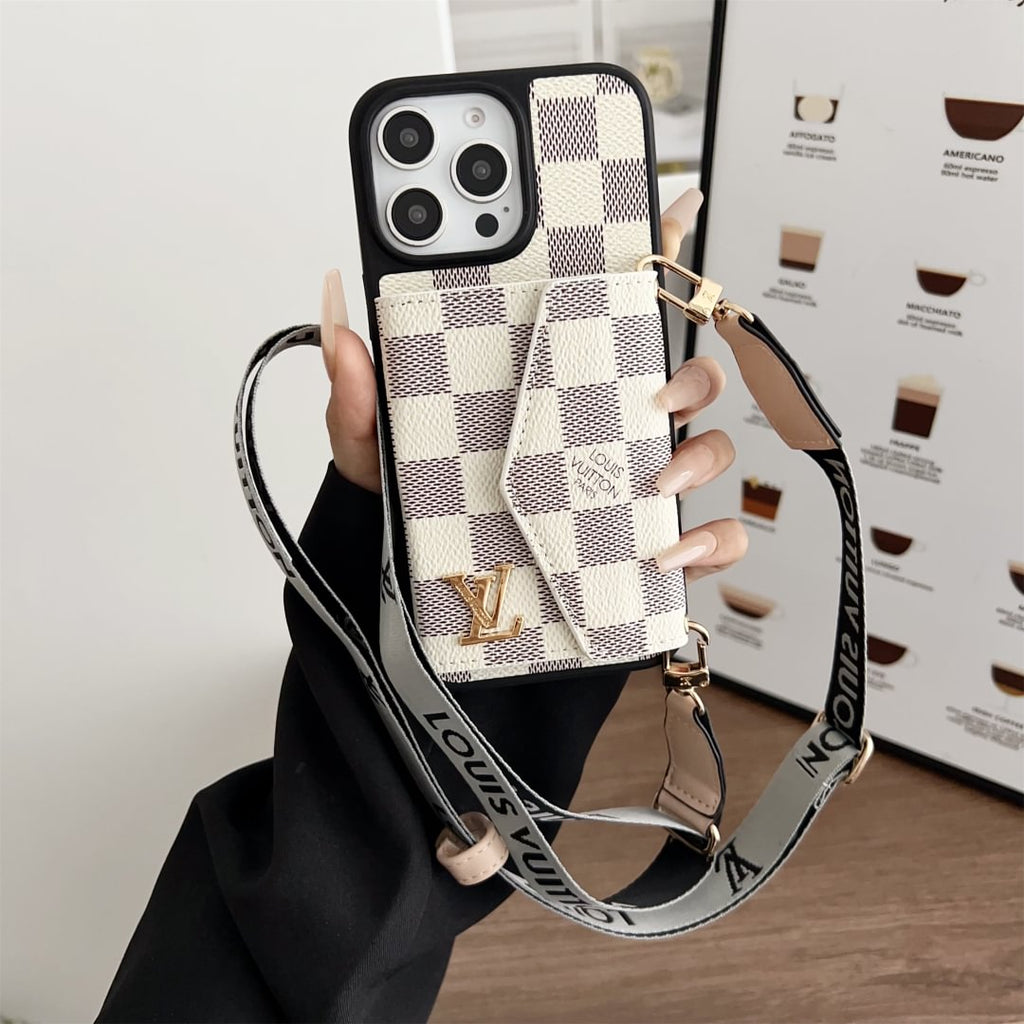 Crossbody Wallet Accordion Card Holder Canvas iPhone Leather cases Roxy New 2