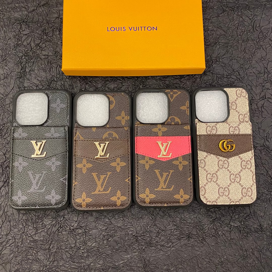 LUXURY MONOGRAM GENUINE LEATHER IPHONE CASE FLIP WALLET Roxy New 2