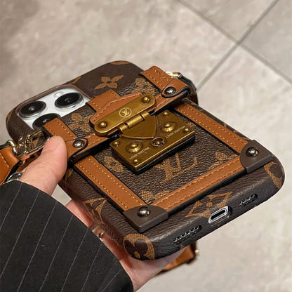 Canvas Leather Wallet Card Holder Crossbody iPhone Case theroxymob