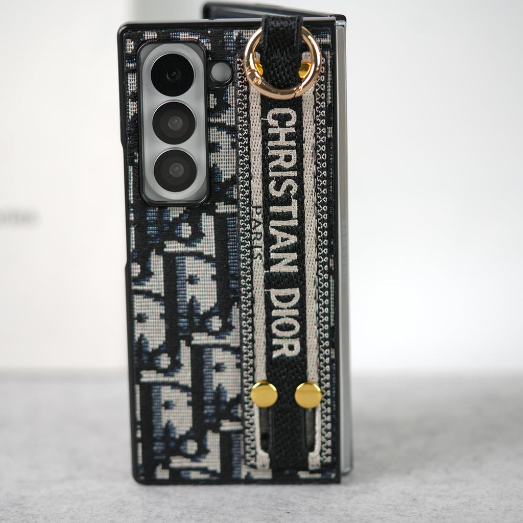 Luxury Brand C Dior Belt Embroidery Case For Samsung Z Fold