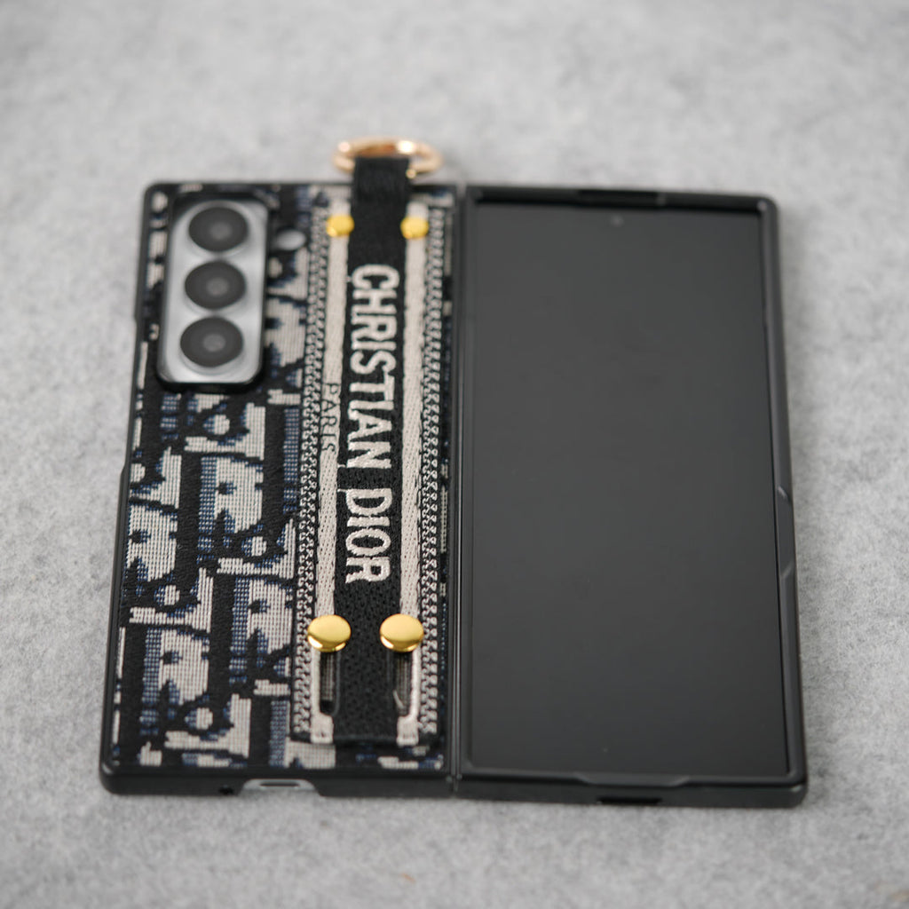 Luxury Brand C Dior Belt Embroidery Case For Samsung Z Fold