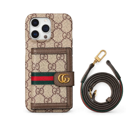 GG Ophidia Leather Wallet Crossbody for iPhone 12-18 Pro & Pro Max