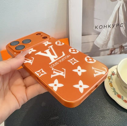 Luxury Orange with Reinforced Camera Case for iPhone 13-17