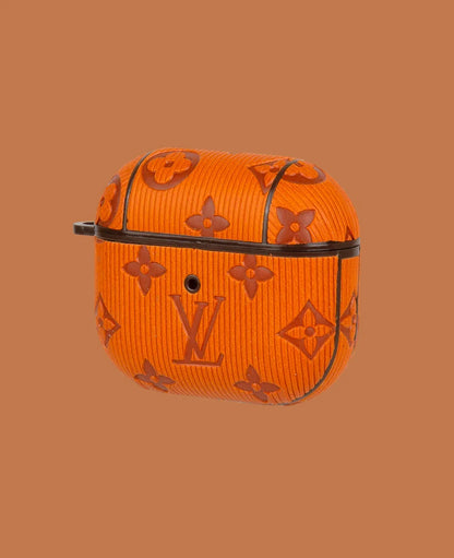 Elegant Multi-Color LV Leather AirPods Case