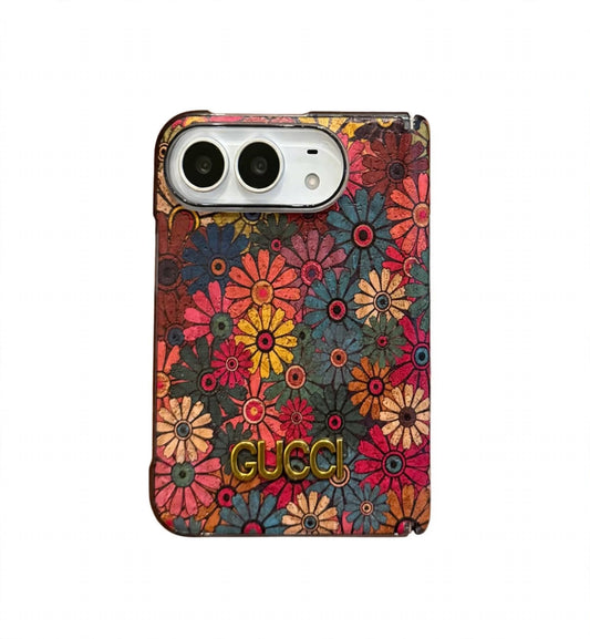 Luxury GG Vintage Floral Butterfly iPhone Duo Case