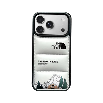 North Face Style Puffer Phone Case With Graphic
