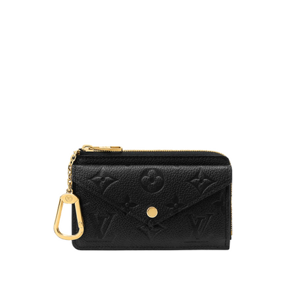 Luxury Louis Vuitton Card Holder with Key Ring – Black