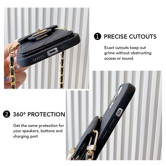 Luxury Purse iPhone Case With Crossbody Strap Roxy New 2