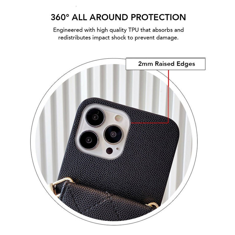 Luxury Purse iPhone Case With Crossbody Strap Roxy New 2