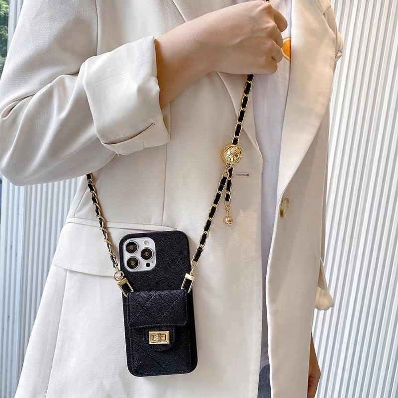 Luxury Purse iPhone Case With Crossbody Strap Roxy New 2