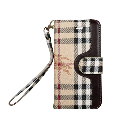 Burberry Phone Case Wallet Style For iPhone 12-18 Series