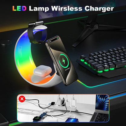 4 in 1 Magnetic Wireless Charger Stand 15W Fast Charging theroxymob