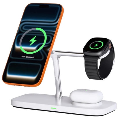 Elegant 3-in-1 Magnetic T-Bar Wireless Charging Dock For Apple
