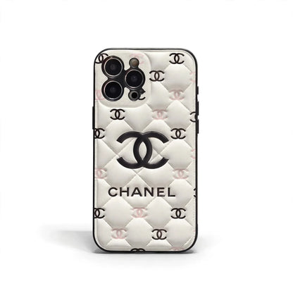 Embossed Chanel iPhone Case Classic Luxury Design for iPhone