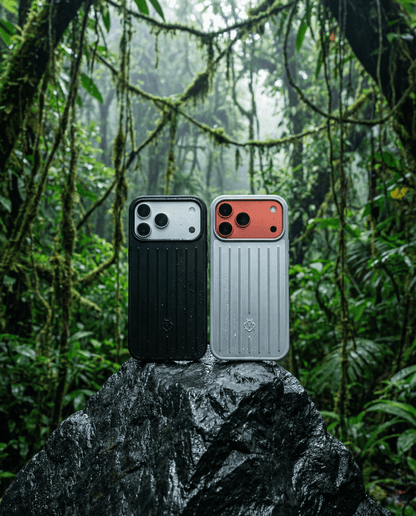 Luxurious Vertical Groove Burgundy iPhone Case – Shockproof Ribbed Cover