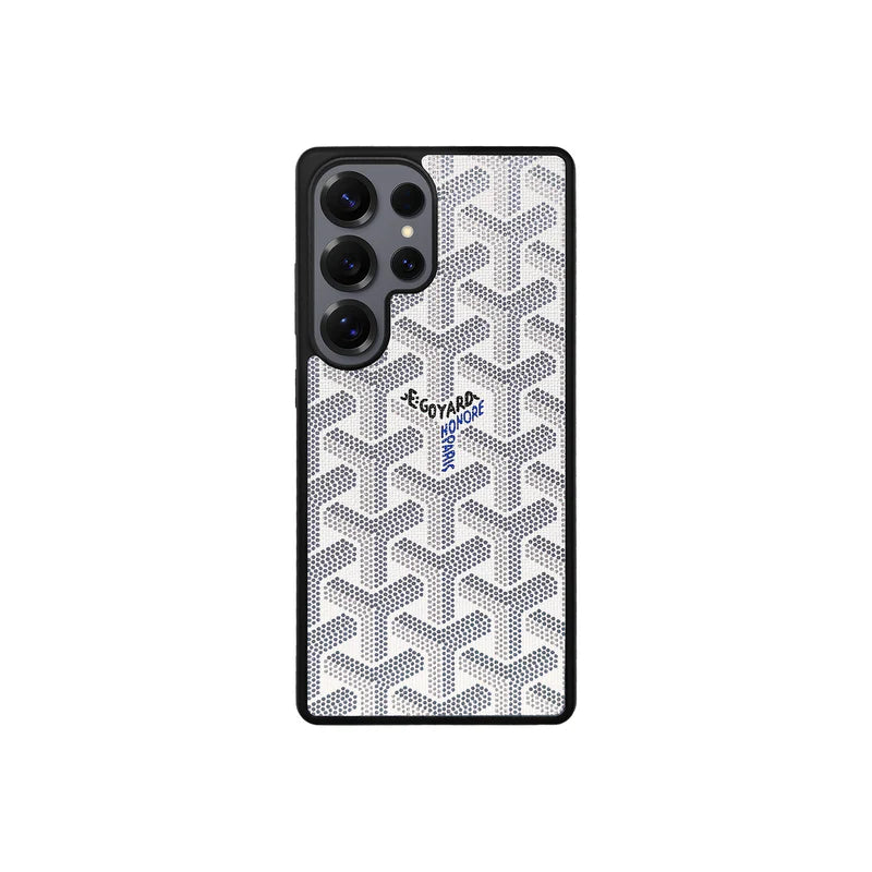 Premium White GYD-Style Pattern with Magsafe Option for Samsung S22-S26 Series