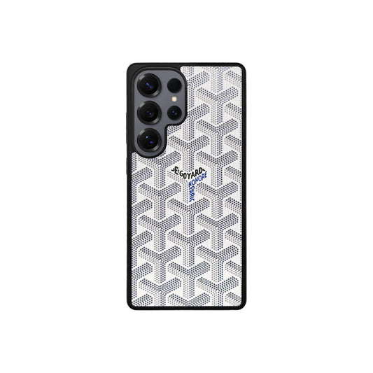 Premium White GYD-Style Pattern with Magsafe Option for Samsung S22-S26 Series