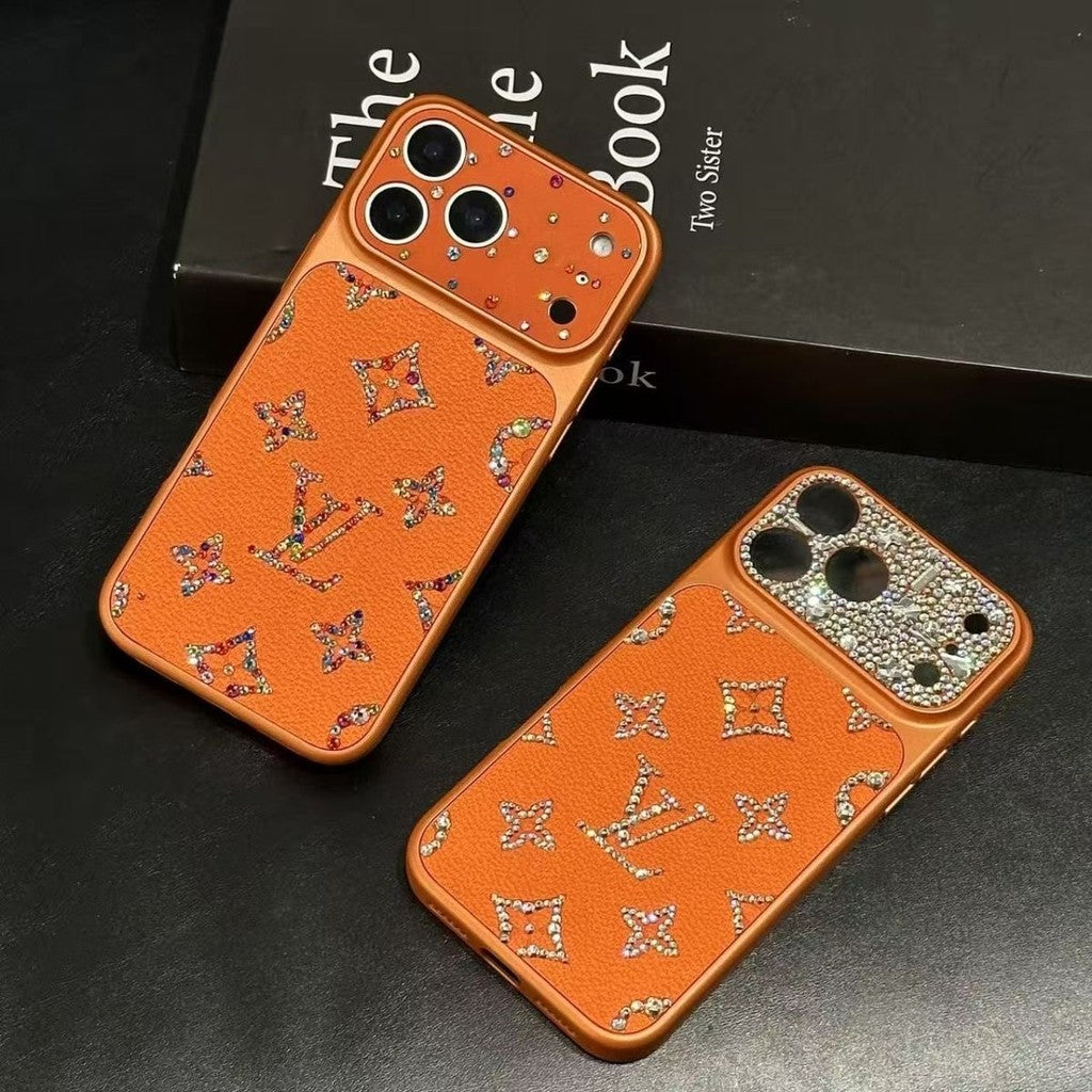 Luxury LV Rhinestones Glitter Phone Case For iPhone 17/ 16 / 15 / 14