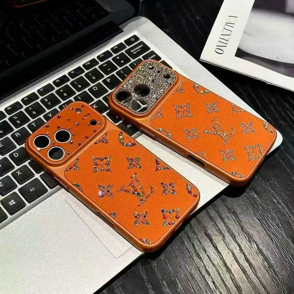 Luxury LV Rhinestones Glitter Phone Case For iPhone 17/ 16 / 15 / 14