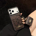 Luxury COACH Leather with Card Wallet Slot For iPhone 17/ 16/ 15/ 14